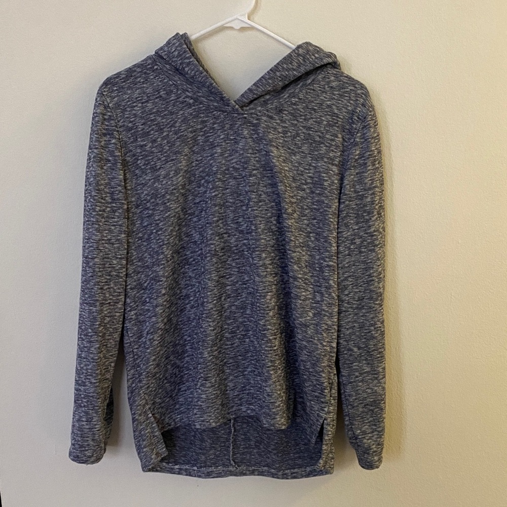 GAP Gray Heather Cotton Blend Hoodie Sweatshirt Large